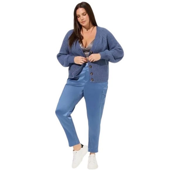 Torrid Blue Cardigan Button Front Sweater - Picture 1 of 9